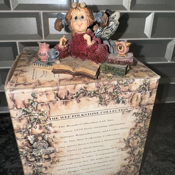 Boyds Bears Wee Folkstone Collection Estudious " Cram" Faeriebaum  4E/4590 - Picture 2 of 7